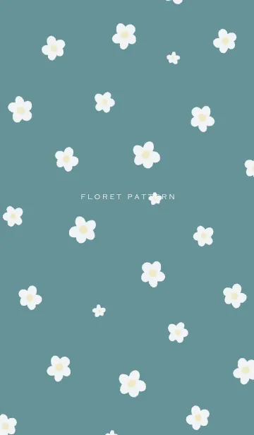 [LINE着せ替え] Floret Pattern - VSC 01-03 ブルーの画像1