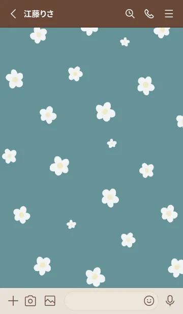 [LINE着せ替え] Floret Pattern - VSC 01-03 ブルーの画像2