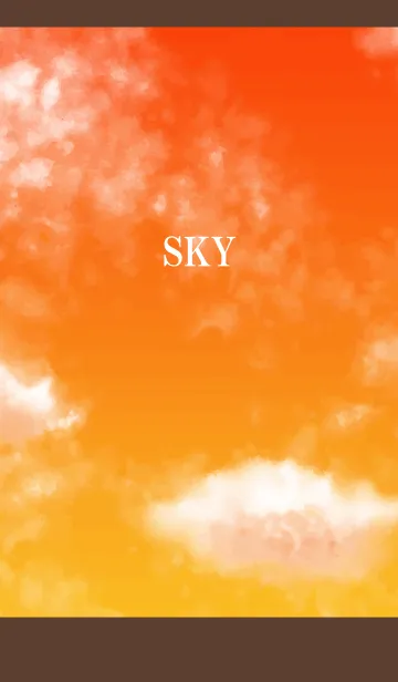 [LINE着せ替え] オレンジの空 茶色の画像1