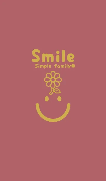 [LINE着せ替え] スマイル＆フラワー バーントオレンジの画像1