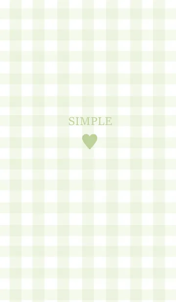 [LINE着せ替え] 大人のシンプルハート (check green)の画像1