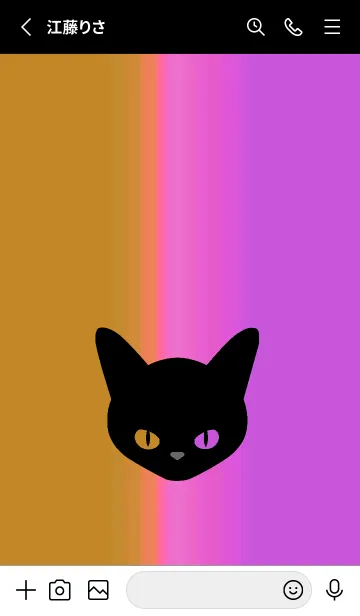 [LINE着せ替え] ブラック キャット 184の画像2
