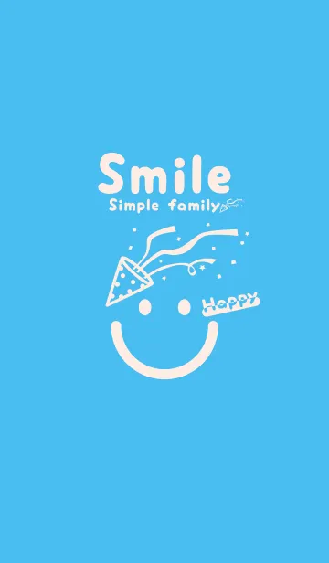 [LINE着せ替え] スマイル＆ハッピー パステルブルーの画像1