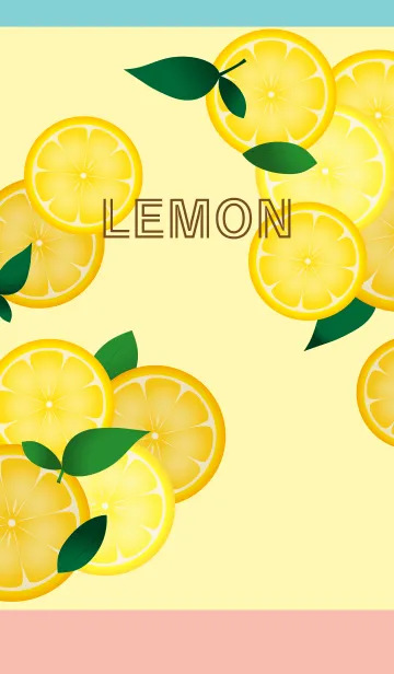 [LINE着せ替え] 葉とレモン ピンクと水色の画像1