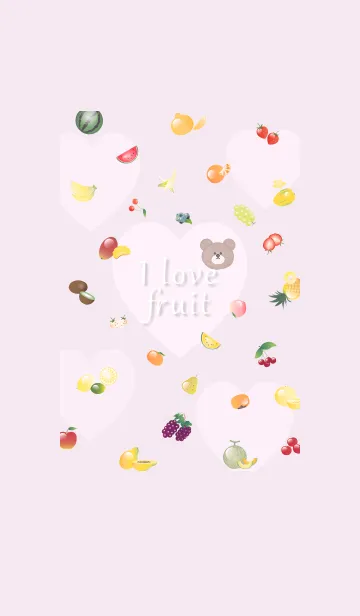 [LINE着せ替え] I love fruit♡pinkpurple11_1の画像1