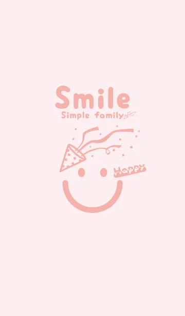 [LINE着せ替え] スマイル＆ハッピー 薄桜の画像1