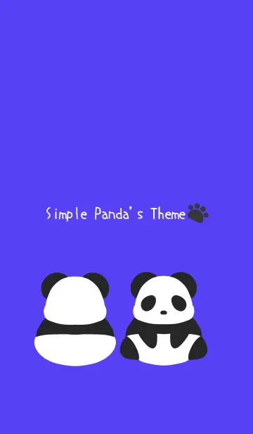 [LINE着せ替え] シンプルパンダの着せかえ/ブルーパープルの画像1