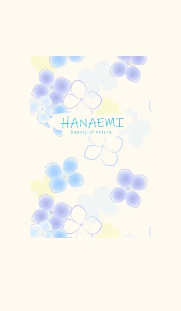 [LINE着せ替え] HANAEMI ajisai baby blueの画像1