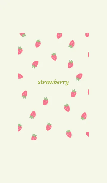 [LINE着せ替え] strawberry_pattern (yellowgreen)の画像1
