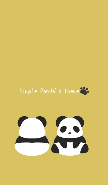 [LINE着せ替え] シンプルパンダ/マスタードイエローの画像1