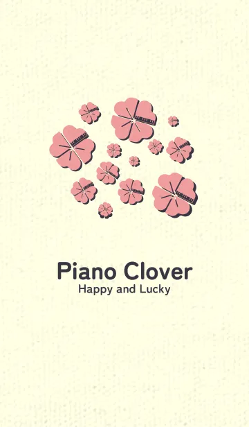 [LINE着せ替え] Piano clover 紅梅色の画像1