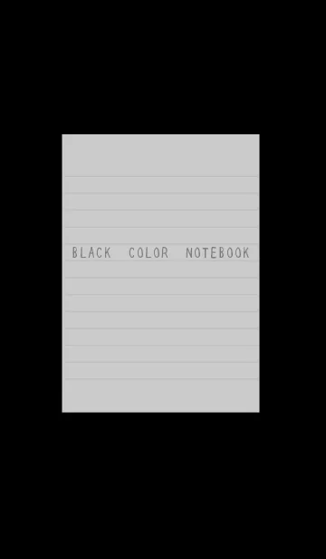 [LINE着せ替え] ブラックカラーノート/グレイの画像1