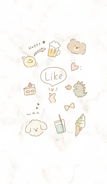 [LINE着せ替え] シンプルなイラスト♡beige05_1の画像1