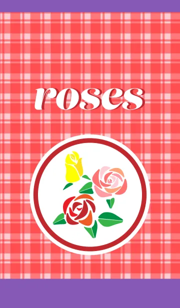 [LINE着せ替え] 3色の薔薇 紫色の画像1