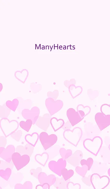 [LINE着せ替え] Many Hearts-PURPLE 41の画像1