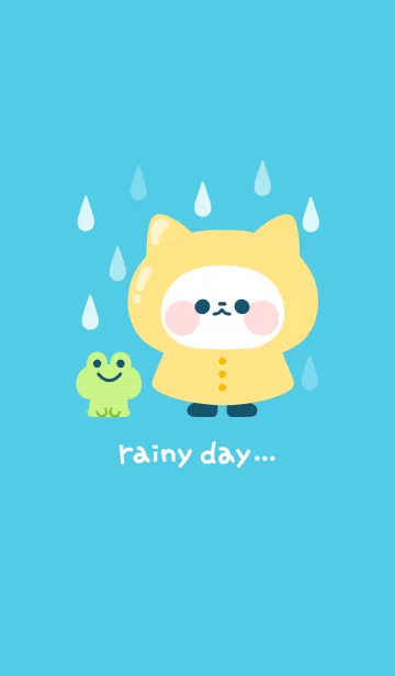 [LINE着せ替え] ねこ、雨の日の画像1