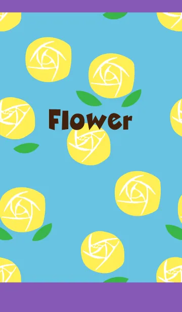 [LINE着せ替え] 黄色いバラ 紫色の画像1