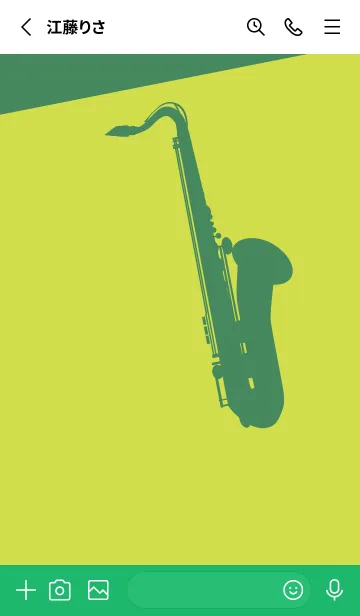 [LINE着せ替え] Saxophone CLR レタスグリーンの画像2