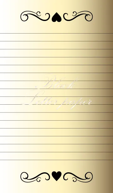 [LINE着せ替え] Black Letter paper *GOLD 3*の画像1