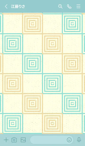 [LINE着せ替え] 和音 市松模様 音符  砥粉色の画像2