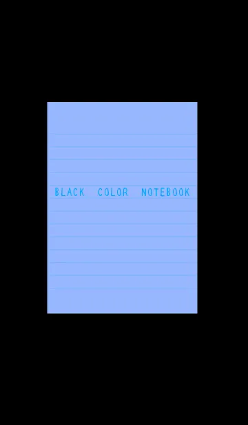 ブラックカラーノート/ブルーの着せ替えメイン画像