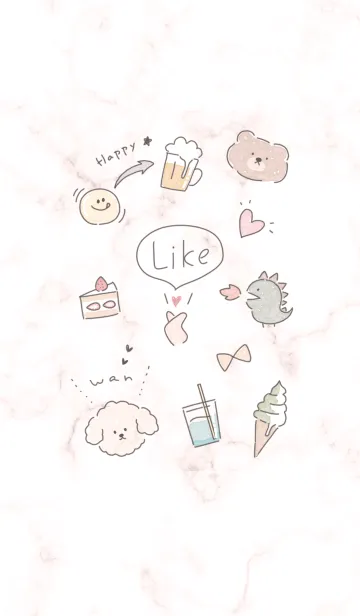 [LINE着せ替え] シンプルなイラスト♡babypink09_1の画像1