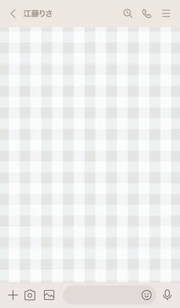 [LINE着せ替え] ギンガムチェック グレー 3の画像2