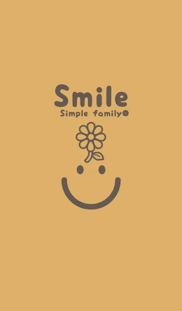 [LINE着せ替え] スマイル＆フラワー 飴色の画像1
