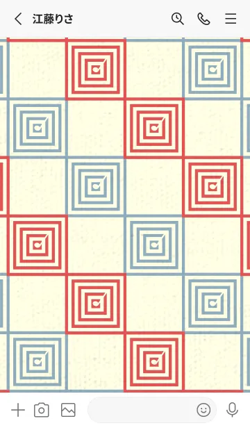 [LINE着せ替え] 和音 市松模様 音符  Orange bar millionの画像2