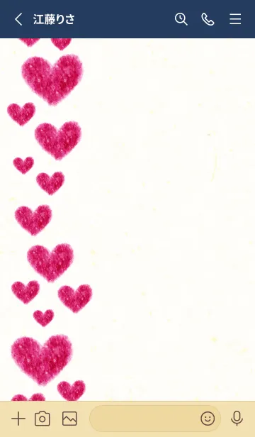 [LINE着せ替え] ハート 縦に3の画像2
