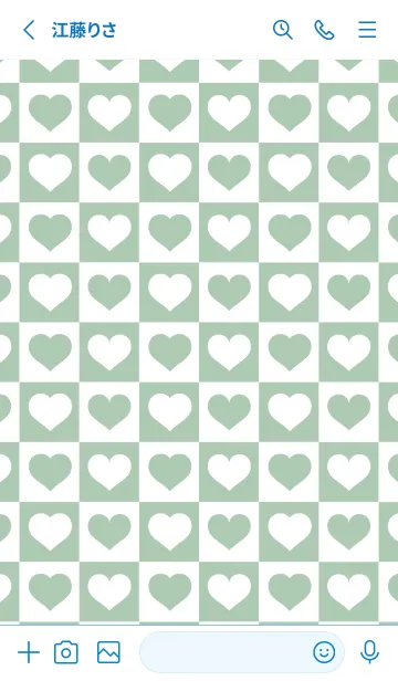 [LINE着せ替え] ブロック＆ハート 32の画像2