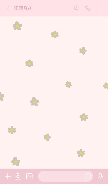 [LINE着せ替え] 茶色い小花2の画像2