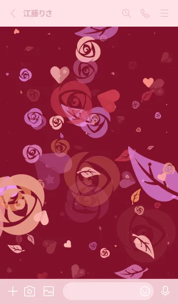 [LINE着せ替え] シック | 小さなバラの画像2