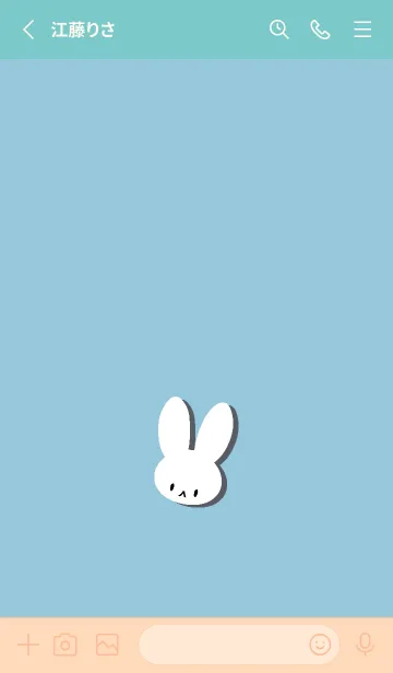 [LINE着せ替え] ホワイト ラビット 152の画像2