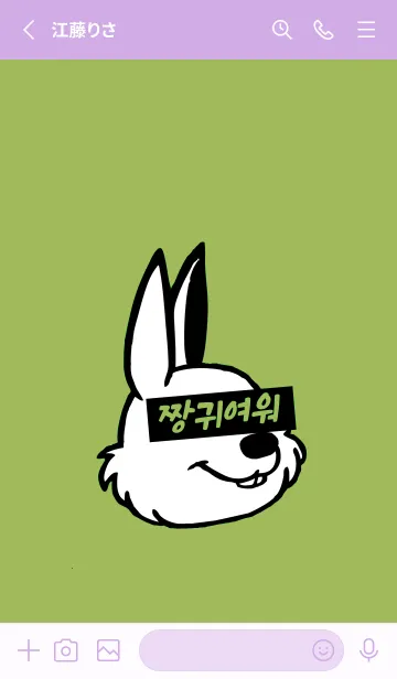 [LINE着せ替え] 韓国 ラビット 34の画像2