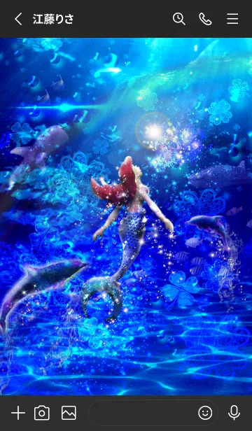 [LINE着せ替え] 願いが叶う✨マーメイドとイルカの画像2