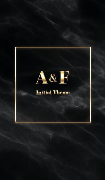 [LINE着せ替え] 【 A&F 】Initial Theme Gold - ブラックの画像1