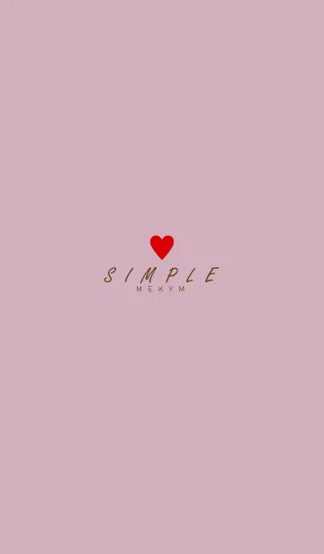 [LINE着せ替え] DUSKY PINK BROWN - SIMPLE HEART 38の画像1
