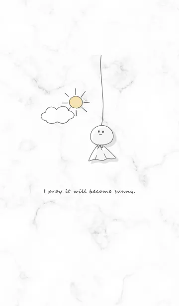 [LINE着せ替え] てるてる坊主♡グレー01_1の画像1