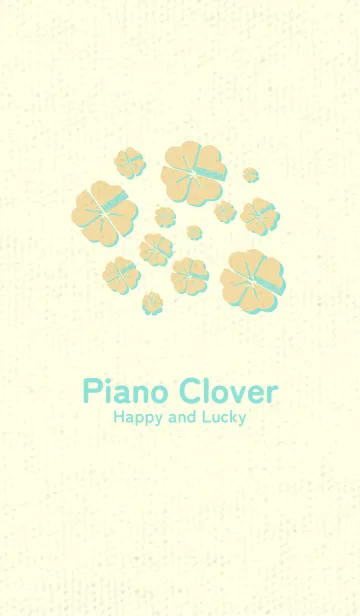 [LINE着せ替え] Piano clover 砥粉色の画像1