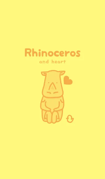 [LINE着せ替え] サイとハート プリムローズイエローの画像1