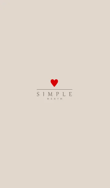 [LINE着せ替え] DUSKY BEIGE - SIMPLE HEART 38の画像1