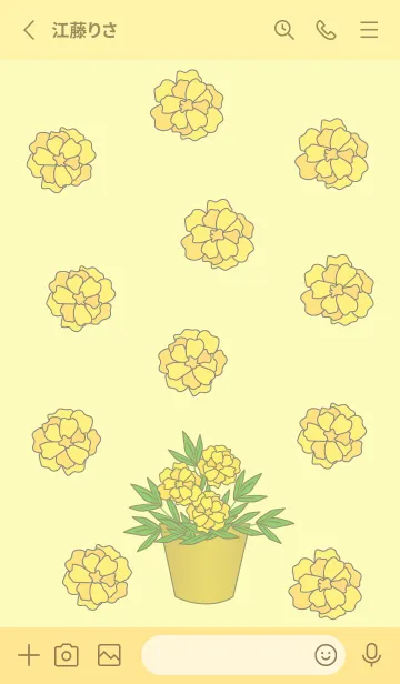 [LINE着せ替え] 花 マリーゴールドの画像2