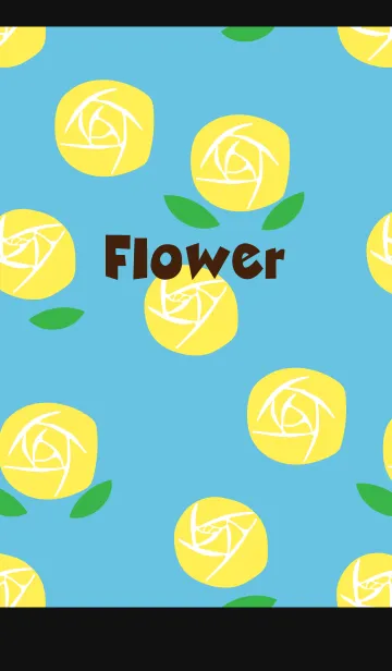 [LINE着せ替え] 黄色いバラ 黒色の画像1