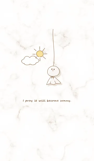 [LINE着せ替え] てるてる坊主♡brown03_1の画像1