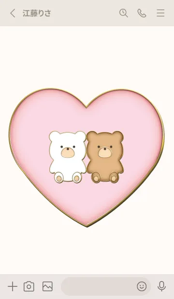 [LINE着せ替え] Enamel Pin Bear 19の画像2