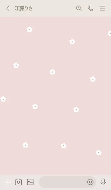 [LINE着せ替え] flower pattern (ivorypink)の画像2