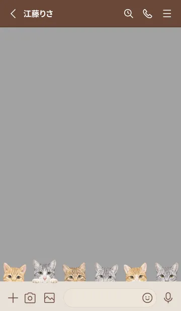 [LINE着せ替え] CATS - ミックス 03 - アッシュグレーの画像2