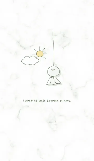 [LINE着せ替え] てるてる坊主♡green06_1の画像1