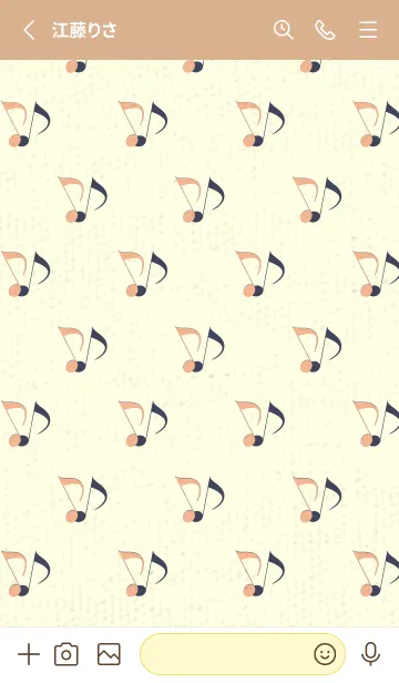 [LINE着せ替え] Clef dot ライトアプリコットの画像2